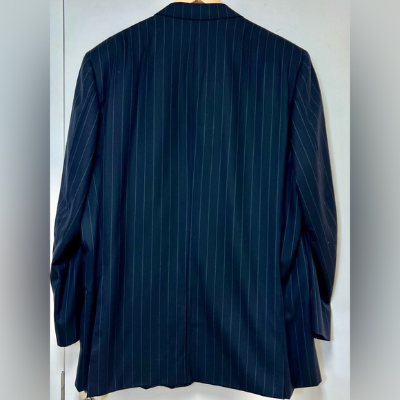 CANALI EXCLUSIVE COLLLECTION BLACK PIN-STRIPE WOOL SUIT - Picture 2 of 14